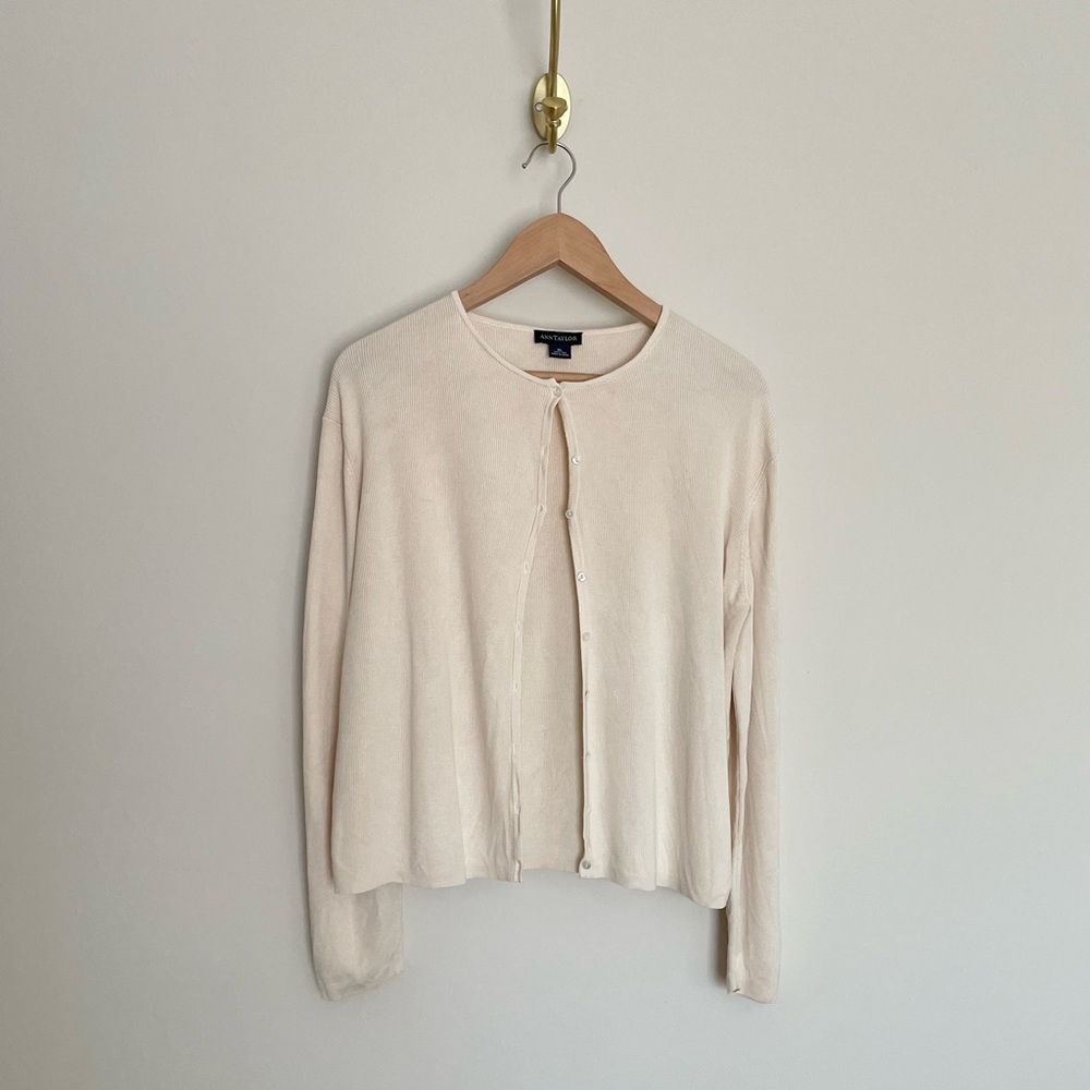 Ann Taylor 100% silk cardigan